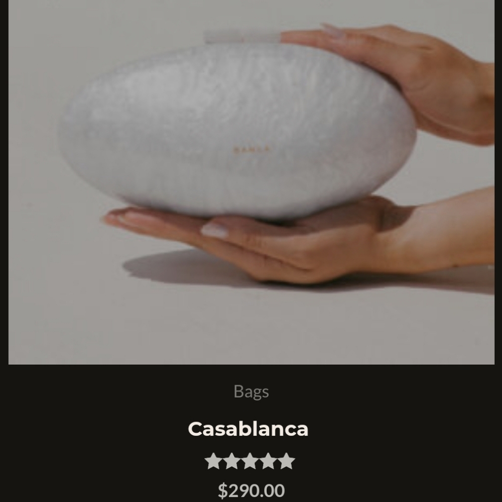 Ramla Casablanca White Clutch Bag